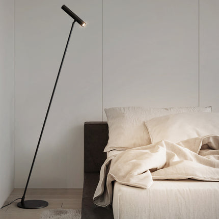 Kimphoria Modern Minimalist Brass / Matte Black Floor Lamp, 3 Color Dimmable, Rotatable Head