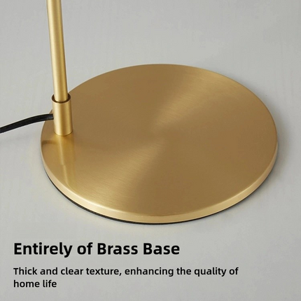 Kimphoria Modern Minimalist Brass / Matte Black Floor Lamp, 3 Color Dimmable, Rotatable Head