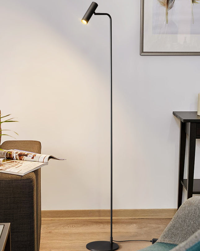 Kimphoria Modern Minimalist Brass / Matte Black Floor Lamp, 3 Color Dimmiable, Eye caring, Rotatable Head