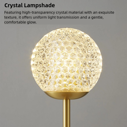 Kimphoria Brass & Crystal Table Lamp