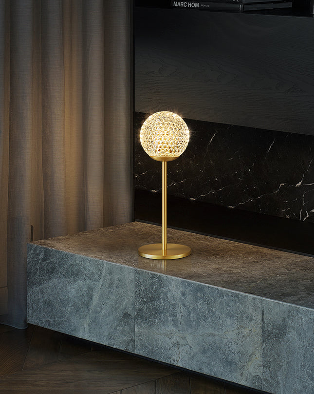 Kimphoria Brass & Crystal Table Lamp