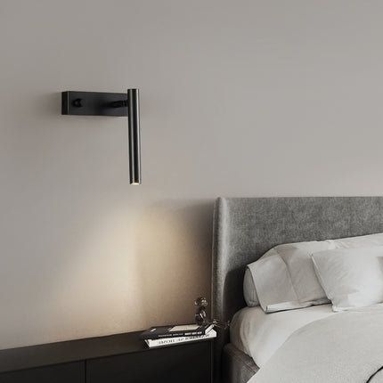 Kimphoria Brass / Matte Black Wall Sconce, Rotatable Head, CREE Light Source