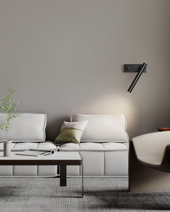 Kimphoria Brass / Matte Black Wall Sconce, Rotatable Head, CREE Light Source