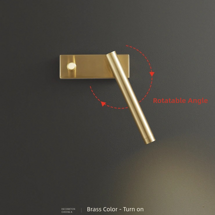 Kimphoria Brass / Matte Black Wall Sconce, Rotatable Head, CREE Light Source