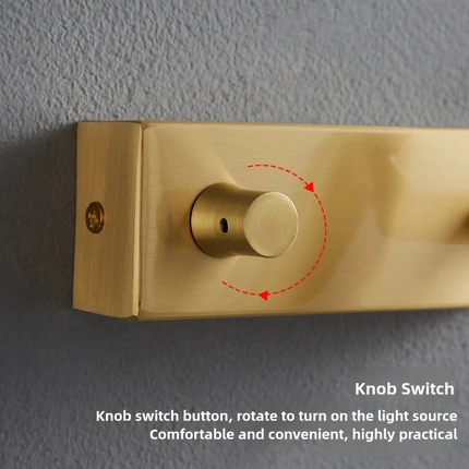 Kimphoria Brass / Matte Black Wall Sconce, Rotatable Head, CREE Light Source