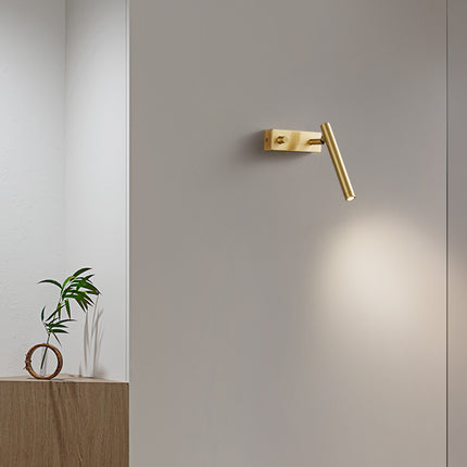 Kimphoria Brass / Matte Black Wall Sconce, Rotatable Head, CREE Light Source
