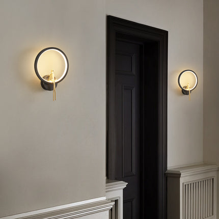 Kimphoria Brass / Matte Black Wall Sconce, 3 Color Dimmable