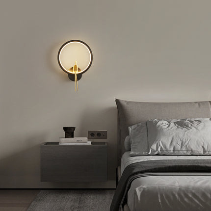 Kimphoria Brass / Matte Black Wall Sconce, 3 Color Dimmable