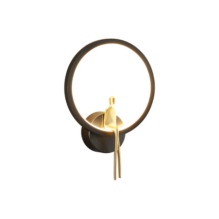 Kimphoria Brass / Matte Black Wall Sconce, 3 Color Dimmable