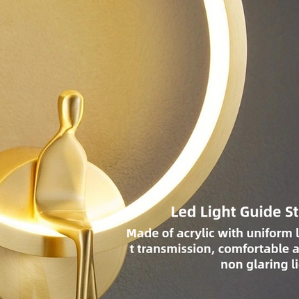 Kimphoria Brass / Matte Black Wall Sconce, 3 Color Dimmable