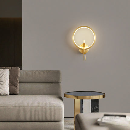 Kimphoria Brass / Matte Black Wall Sconce, 3 Color Dimmable