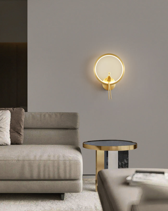 Kimphoria Brass / Matte Black Wall Sconce, 3 Color Dimmable