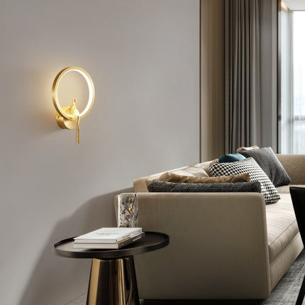 Kimphoria Brass / Matte Black Wall Sconce, 3 Color Dimmable