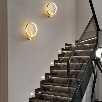 Kimphoria Brass / Matte Black Wall Sconce, 3 Color Dimmable