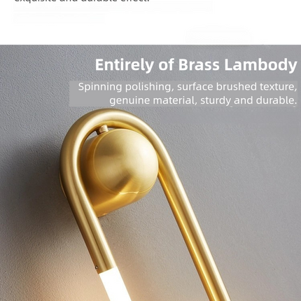 Kimphoria Brass / Matte Black Wall Sconce, Stepless Dimmable