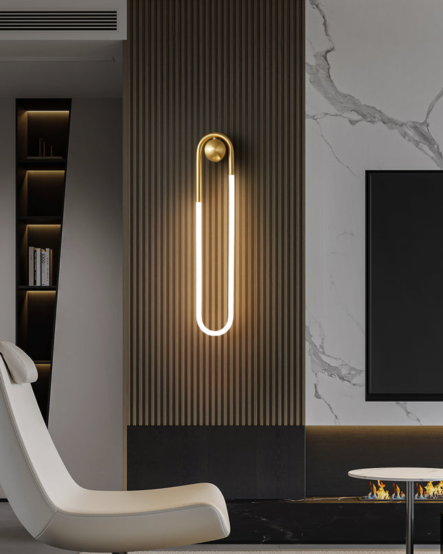 Kimphoria Brass / Matte Black Wall Sconce, Stepless Dimmable
