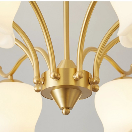 Kimphoria 3-Light/6-Light/8-Light Modern Linear Brass Chandelier