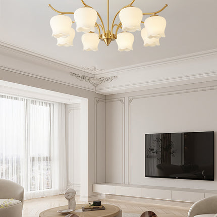Kimphoria 3-Light/6-Light/8-Light Modern Linear Brass Chandelier