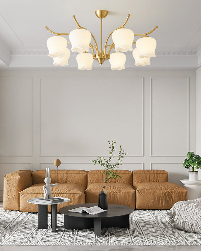 Kimphoria 3-Light/6-Light/8-Light Modern Linear Brass Chandelier