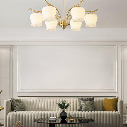 Kimphoria 3-Light/6-Light/8-Light Modern Linear Brass Chandelier