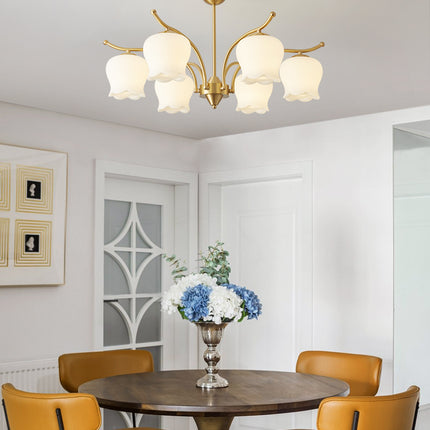 Kimphoria 3-Light/6-Light/8-Light Modern Linear Brass Chandelier