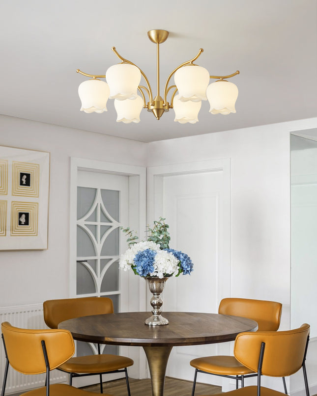 Kimphoria 3-Light/6-Light/8-Light Modern Linear Brass Chandelier
