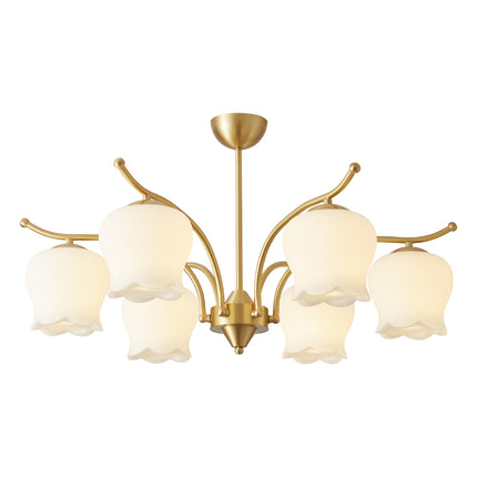 Kimphoria 3-Light/6-Light/8-Light Modern Linear Brass Chandelier