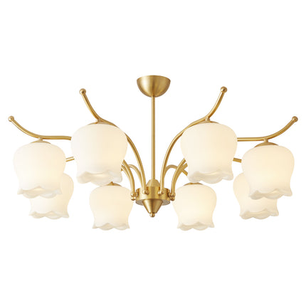 Kimphoria 3-Light/6-Light/8-Light Modern Linear Brass Chandelier