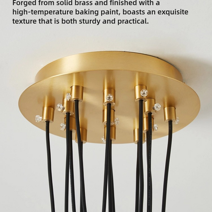 Kimphoria 7-Light / 10-Light /13-Light Modern Linear Brass Chandelier