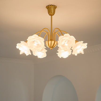 Kimphoris 3/6/8 Lights Modern Minimalist Gradient Yellow / White Shade Chandelier