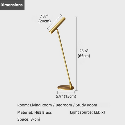 Kimphoria Modern Minimalist Desk Lamp Adjustable Lighting Color, Adjustable Head