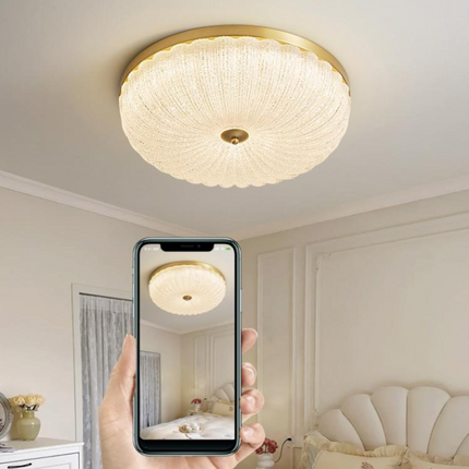 Kimphoria Modern Minimalist 3 Color Dimmable Brass / Matte Black Flush Mount