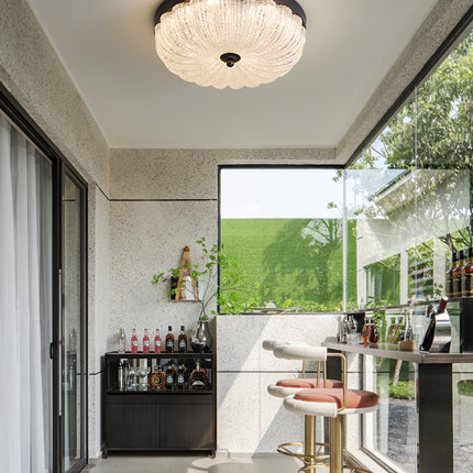 Kimphoria Modern Minimalist 3 Color Dimmable Brass / Matte Black Flush Mount