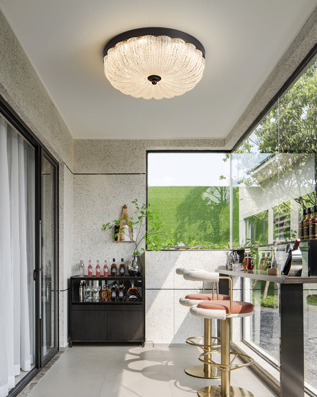 Kimphoria Modern Minimalist 3 Color Dimmable Brass / Matte Black Flush Mount