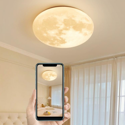 Kimphoria Modern Minimalist 3 Color Dimmable Space Textured Brass / Matte Black Flush Mount