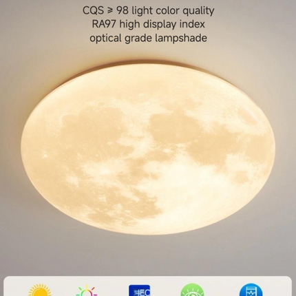 Kimphoria Modern Minimalist 3 Color Dimmable Space Textured Brass / Matte Black Flush Mount