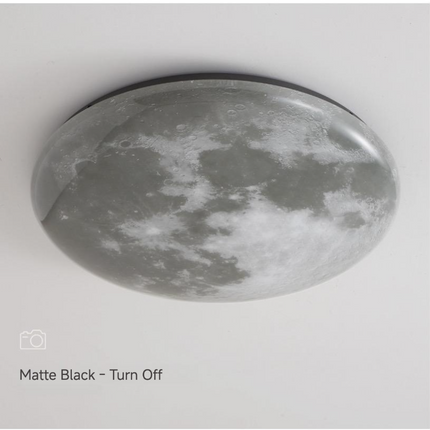 Kimphoria Modern Minimalist 3 Color Dimmable Space Textured Brass / Matte Black Flush Mount