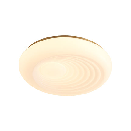 Kimphoria Modern Minimalist 3 Color Dimmable Ripple Brass / Matte Black Flush Mount