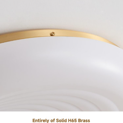 Kimphoria Modern Minimalist 3 Color Dimmable Ripple Brass / Matte Black Flush Mount