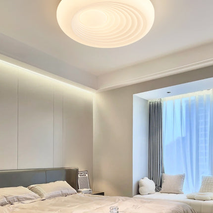 Kimphoria Modern Minimalist 3 Color Dimmable Ripple Brass / Matte Black Flush Mount