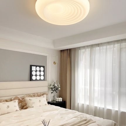 Kimphoria Modern Minimalist 3 Color Dimmable Ripple Brass / Matte Black Flush Mount