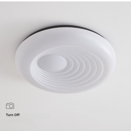 Kimphoria Modern Minimalist 3 Color Dimmable Ripple Brass / Matte Black Flush Mount