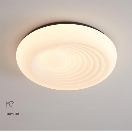 Kimphoria Modern Minimalist 3 Color Dimmable Ripple Brass / Matte Black Flush Mount