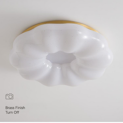 Kimphoria Modern Minimalist 3 Color Dimmable Cloud Brass / Matte Black Flush Mount