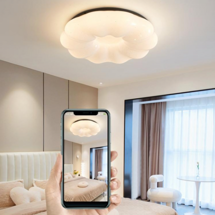 Kimphoria Modern Minimalist 3 Color Dimmable Cloud Brass / Matte Black Flush Mount