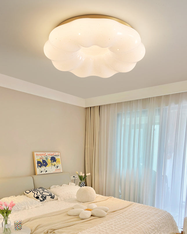 Kimphoria Modern Minimalist 3 Color Dimmable Cloud Brass / Matte Black Flush Mount