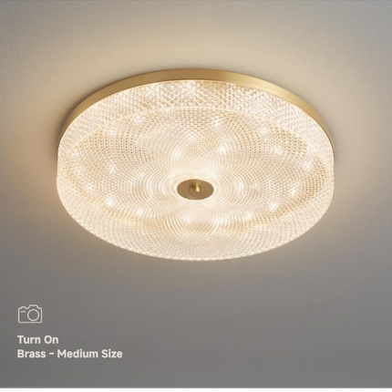 Kimphoria Modern Minimalist 3 Color Dimmable Brass / Matte Black Flush Mount