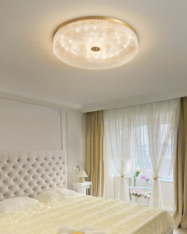 Kimphoria Modern Minimalist 3 Color Dimmable Brass / Matte Black Flush Mount