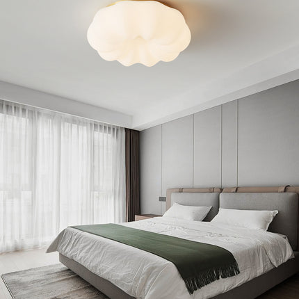 Kimphoria Modern Minimalist Brass Acrylic LED Flush Mount Lighting