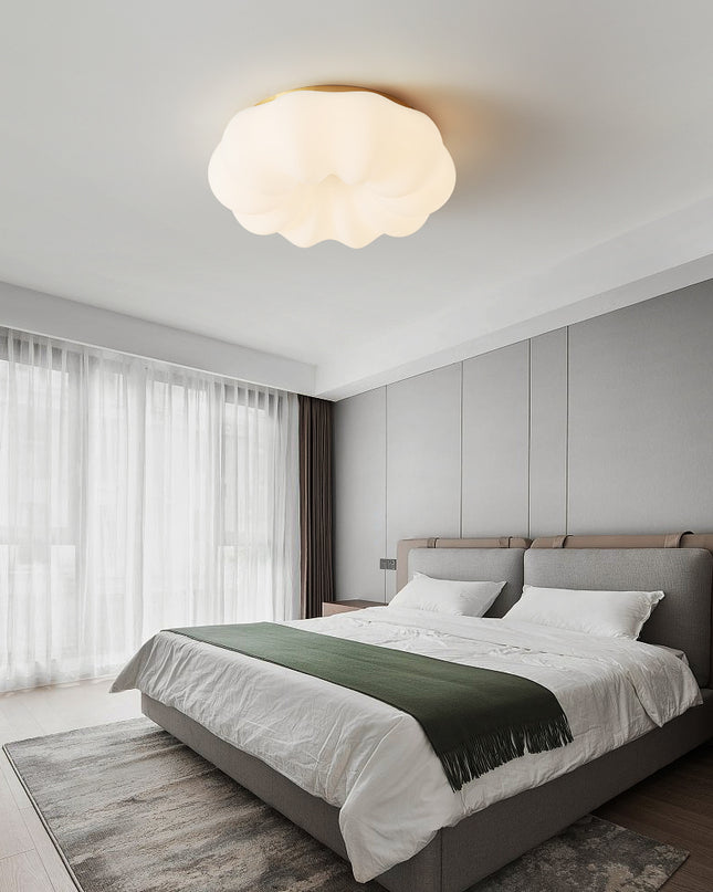 Kimphoria Modern Minimalist Brass Acrylic LED Flush Mount Lighting